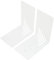 Wedo 1021000 - Sujetalibros de metal, estrecho, 2 unidades, 14 x 8.5 x 14 cm, color blanco