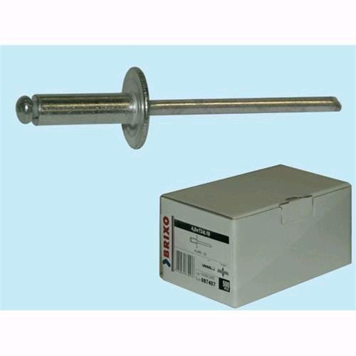 Rivetti Brixo Alluminio Testa Larga - Testa mm 10 - Ã˜ mm 4,0 - L. mm 13 - 500 Pz