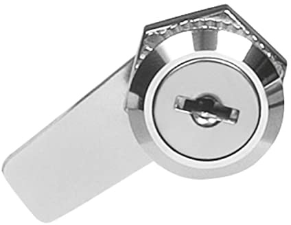 Amig - Serrure de boîte aux lettres | Facile à installer | Acier nickelé durable | Idéal pour maisons et bureaux | Compatible charnière ancienne, Argent Métallique, Ø18 x 16 x 42 mm