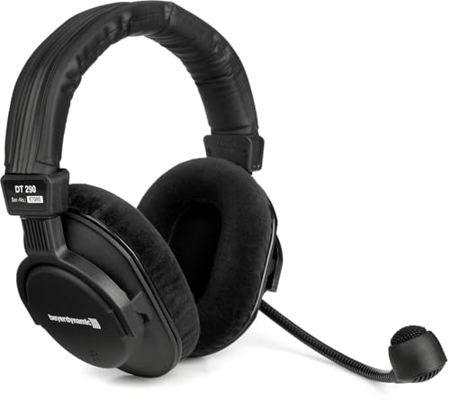 Beyerdynamic dt-290-mkii-200–250 Headset mit Dynamisches Hyperkardioid Mikrofon für Rundfunk Anwendungen, 250 Ohm