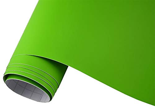 Neoxxim 7€/m2 Premium Auto Folie - GRÜN Lime MATT 800 x 150 cm - blasenfrei Lackfolie Möbelfolie
