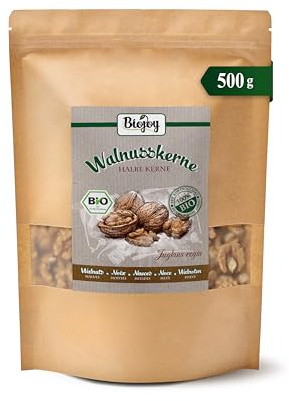 Biojoy EKO-Valnötter halvor (500 g), skallösa (Juglans regia)