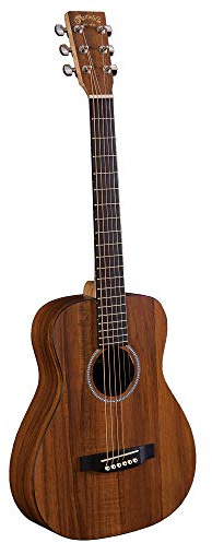 Little Martin LXK2 Acoustic Guitar with Gig Bag, Koa and Sitka Spruce HPL Construction, Modified 0-14 Fret, Modified Low Oval Neck Shape Dark Natural