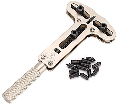 YUYTE XXL Uhren Gehäuseöffner, Uhrenöffner Uhr Zurück Gehäuseöffner, Gehäuseöffner Armbanduhr, Metallabdeckung Remover Armbanduhr Reparatur Tool mit Zubehör für Reparatur Batteriewechsel