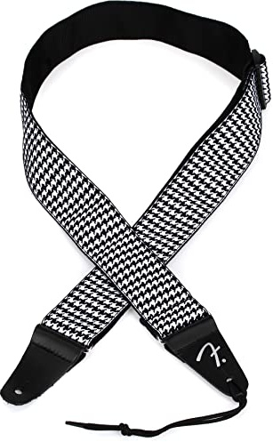 Fender© Houndstooth Strap, White, L