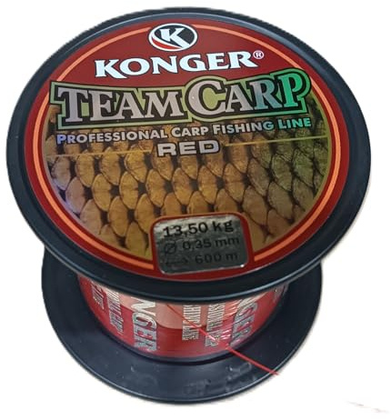 Konger Angelschnur Karpfenschnur Team CARP RED schnell sinkende 600m 0,20-0,40mm Feederschnur