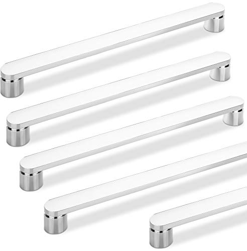 SOTECH 10 Stück Möbelgriffe SW104 BA 320 mm Chrom poliert Schrankgriffe Länge 350 mm Küchengriffe Breite 30 mm Schubladengriffe Höhe 36 mm von JUNKER Design