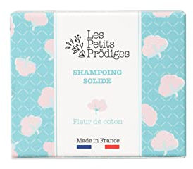 Shampoo Solido per tutti i capelli, fiore di cotone, 100% naturale - Made in France - Rispetto del cuoio Chevelu - Cruelty-Free - Packaging riciclabile per la riduzione dei rifiuti. I PETITS PRODIGES
