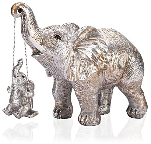 ZJ Whoest, Estatua de Elefante La decoración de Elefante trae Buena Suerte, Salud, Fuerza. Regalos de Elefante para Mujeres, Regalos para mamá. Decoraciones aplicables para el hogar, Oficina,