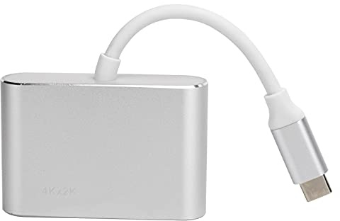 ciciglow Adaptateur USB C vers HDMI VGA, USB Type C vers VGA HDMI Splitter Converter Plug and Play Compatible avec Les Téléphones Mobiles et Les Ordinateurs Portables vers Les Projecteurs TV