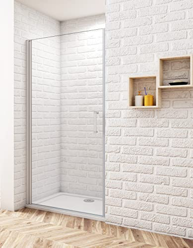 Acezanble Duschtür 100cm Nischentür Duschabtrennung Dusche ESG Glas H185cm