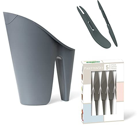 Romberg Anzuchtzubehör 3-teilig | Alles was für die erfolreiche Anzucht benötigt wird | Minischaufel & Pikierstab | Gießkanne & Pikettenset