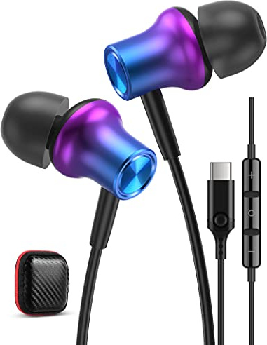 Casque USB C pour Samsung Galaxy A57 A37 A17 A16 A56 A36 S26 S25 Ultra | Écouteurs magnétiques USB C avec micro - Écouteurs filaires - Écouteurs USB de type C pour iPhone 17 16e 16 pour Pixel 10a 9a