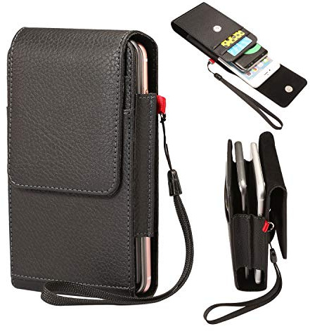 Workout Dual Layer Mobile Phone Holster Belt Clip Pouch Card Slot Holder for iPhone 16 Plus iPhone 14 Pro Max Google Pixel 7 Pro 6 Pro Samsung Galaxy A35 A15 A55 M35 M33 A03s S22 Ultra