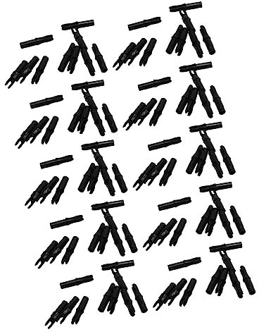 Pfeilnocke für Bogenschießen, Langlebiger Kunststoff, Einfach zu Installierende Pfeilnocke Als Ersatz für Carbonschäfte mit Einem Innendurchmesser von 6,2 Mm (Schwarz)