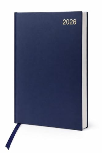 Top Sale Jahreskalender 2024 Tag pro Seite/Wochenansicht, A4/A5, mit festem Einband (A4, zwei Seiten pro Tag, blau)