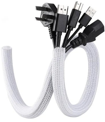 LPHFDCS Kabelkanal Erweiterbare Kabelführungshülse, schneidbare Größe, PET-Kabel-Organizer, selbstschließende, isolierte Hülle Kabelschlauch(6MM)