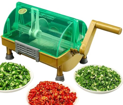 Herramientas Picadora de Verduras Comercial de Mano Cebolleta con Hoja de Acero Inoxidable Ralladora de perejil Cortadora de Cocina Hacer picado de 3 mm
