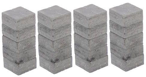 Abaodam Miniatur Ziegel Modellbaumaterial 20 Stück Grau Quadratisch Mikro Selbstgemacht Ziegelsteine Für Landschaftsbau Und Puppenhaus Dekor Kinder Basteln
