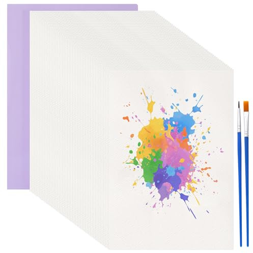 Realjoy 50 Sheets Watercolour Paper A4 Pad, 200GSM, White, Watercolor Paper with 2 Paint Brushes, Paper for Watercolour Painting, Drawing, Sketching and Mixed Media