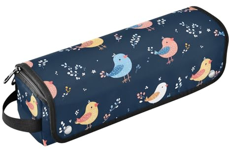 Cartoon Cute Birds 2-in-1 Hair Tools Organizer with Heat Resistant Pad Large Hair Straigheners Travel Case for Flat Irons, Straighteners, Curling Irons Travel Bag for Women