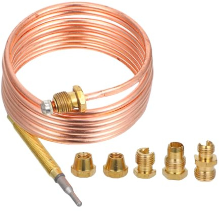 Happyyami Termocoppia in Rame per Cucina a Gas Kit di Sostituzione per Riscaldatore Sensore Termocoppia e Raccordi per Stufa a Gas