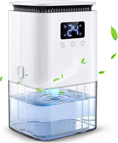 Deumidificatore Elettrico 1300 ml, Deumidificatore Casa Silenzioso Sbrinamento Automatico, Timer 4-24 ore per Muffa Umidità Soggiorno Cucina Camera da Letto e Bagno