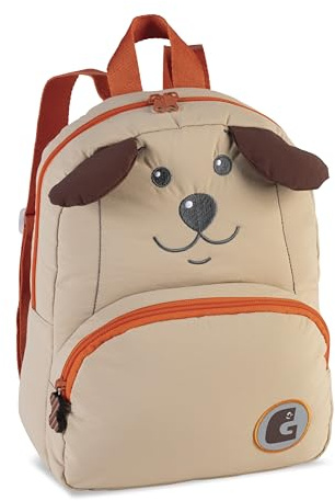 Glühwürmchen Kinderrucksack für Kinder – leichter, weicher Rucksack mit Tiermotiv Hund – Tiere für Mädchen & Jungen ab 3 Jahren, bequem & ideal für Kita & Kindergarten, mit reflektierendem Logo
