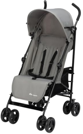 Bebeconfort Rainbow Passeggino Leggero e Reclinabile, Pieghevole Chiusura ad Ombrello, Passeggino da Viaggio Maneggevole e Compatto, 6 mesi - 4 anni, Fino ai 22 kg, colore Mineral Gray