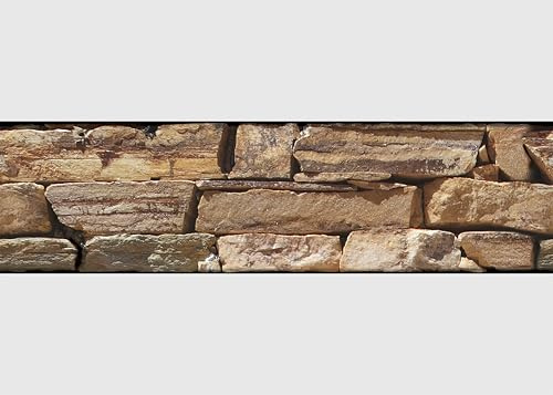 AG Design Selbstklebende Bordüre Sandziegel, AWB 8476 | Wasserfest Dekoration für Wände, Möbel, Tapeten, Wandverkleidungen und Türen, Folie | Breite 500 cm x Höhe 13.8 cm