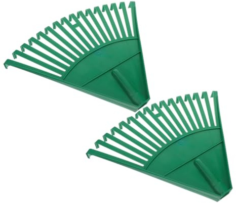 Alasum 2 Piezas Rastrillo Plástico para Jardín Cabezal Colector Ligero y Ergonómico para Césped y Patio Limpieza Otoño