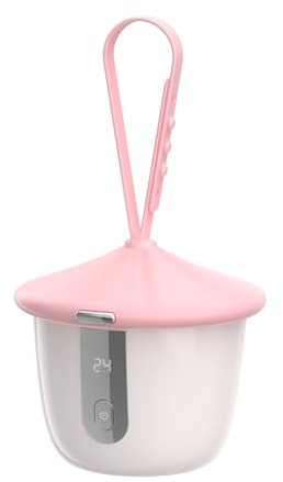 MOMMED Esterilizador Chupete Portátil UV-C, Caja Esterilizadora para Chupete con 6 LED, Limpieza Rápida en 1 Minuto, Porta Chupete Recargable USB-C con Pantalla Inteligente para Casa y Viaje, Rosa