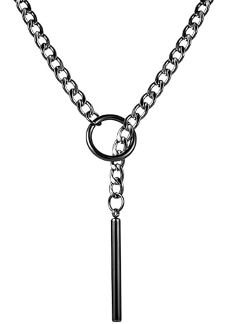 Kinesgsg Anneau Torique Punk Slip Collier,Generic Collier Chaîne Coulissant