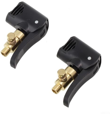 Ersatzadapter für Presta-Schlauch, Doppelventil-Design, kompatibel mit Pumpenkopf, Kunststoff, kompakte Größe 65 x 4 cm, Schwarz, 2 Stück