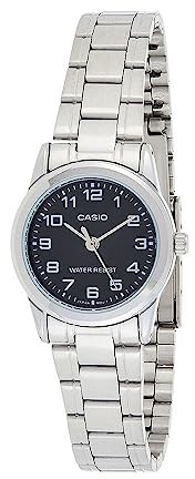 CASIO Damen-Armbanduhr Analog Quarz Edelstahl LTP-V001D-1