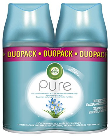 Air Wick Freshmatic Max Automatisches Duftspray Nachfüller, PURE Frühlingsfrische, Duo-Pack (2x250ml)