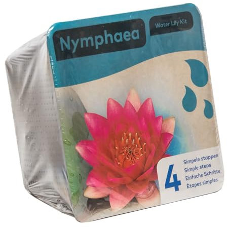 Moerings Red Water Lily Pond Plant Kit - Complete Kit for Easy Pond Setup