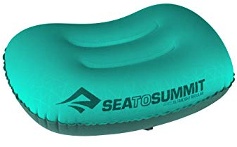 Sea to Summit – Aeros Ultralight resekudde R – konturerad och lätt att blåsa upp – polyestertyg 20D – halkfri – ultralätt för vandring – 36 x 26 x 12 cm – havsskumgrön – 60 g