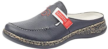 Rieker Women's 46393 Clogs, Blue (Navy/Rosso 15), 6 UK