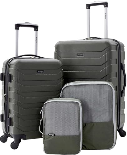 Wrangler Set di 4 cubi per bagagli e imballaggio, Verde, Set da 4 pezzi, Elysium - Set di cubi per bagagli e imballaggi