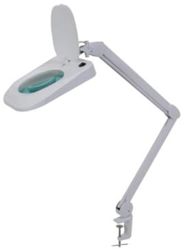 Velleman LED Lupenleuchte mit Klemme, 10 W Lupenlampe, 2,25x Vergrößerung, 5 Dioptrien Linse 152 mm, 6500 K Tageslicht, für Lesen, Diamond Painting, Hobby, Beauty und Präzisionsarbeit