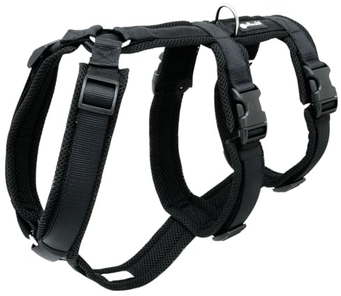 Petlando Sicherheitsgeschirr Mesh, ausbruchsicher, Schwarz XL