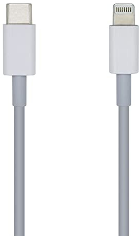 AISENS A102-0443 Cable USB 2.0 USB-C a LIGHTNING PD 2A, LIGHTNING/M-USB-C/M, blanco, 2.0m