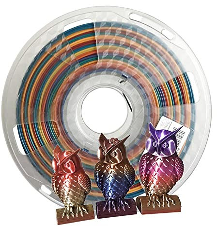 CC3D Seide Glänzend Schnelle Änderung Farbverlauf Änderung Regenbogen Mehrfarbige 3D-Drucker PLA Filament 1,75 mm 1KG Seide Regenbogen