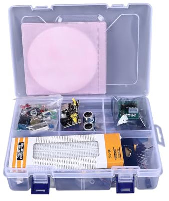 Kit de Composants électroniques avec Tutoriel, Kit de Démarrage électronique amélioré avec Planche à Pain 830, LED, Buzzers, Capteurs de Température et d'humidité