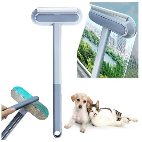 4-in-1 Multifunctional Pet Hair Remover Brush for Furniture, Carpet, Car and Glass - Reusable Cleaner for Dogs and Cats