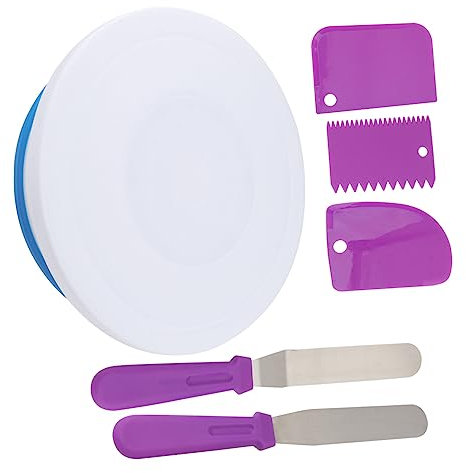 Garneck Rotierende Tortenunterlage Von Manual Cake Turntable Stand Spatel Set Für Festliche Dekorationen