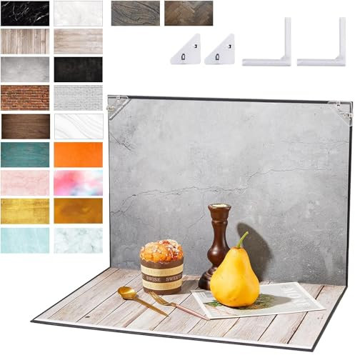 Set di 10 tavole di sfondo per fotografia, 30 x 40 cm, carta da parati double face, 20 motivi per piccola fotografia di prodotti, sfondo fotografico, cartone riflettente per alimenti, gioielli