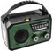 IOIUSKKU Radio de Emergencia portátil con Linterna LED, Banco de energía ABS BT, Linterna LED, manivela de Mano, Radio portátil Am, Verde