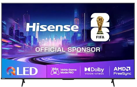 Hisense 85E7Q PRO Fehrnseher,85 Zoll,4K UHD QLED, Smart TV,144Hz Game Mode PRO,Filmaker Mode, AMD FreeSync Premium,AI HDR Upscaler,Dolby Vision IQ,Dolby Atmos,Sprachsteuerung [2025] | 144Hz Game Mode PRO, Filmmaker Mode, AMD FreeSync Premium, AI HDR Upscaler, Dolby Vision IQ, Dolby Atmos, Sprachsteuerung
